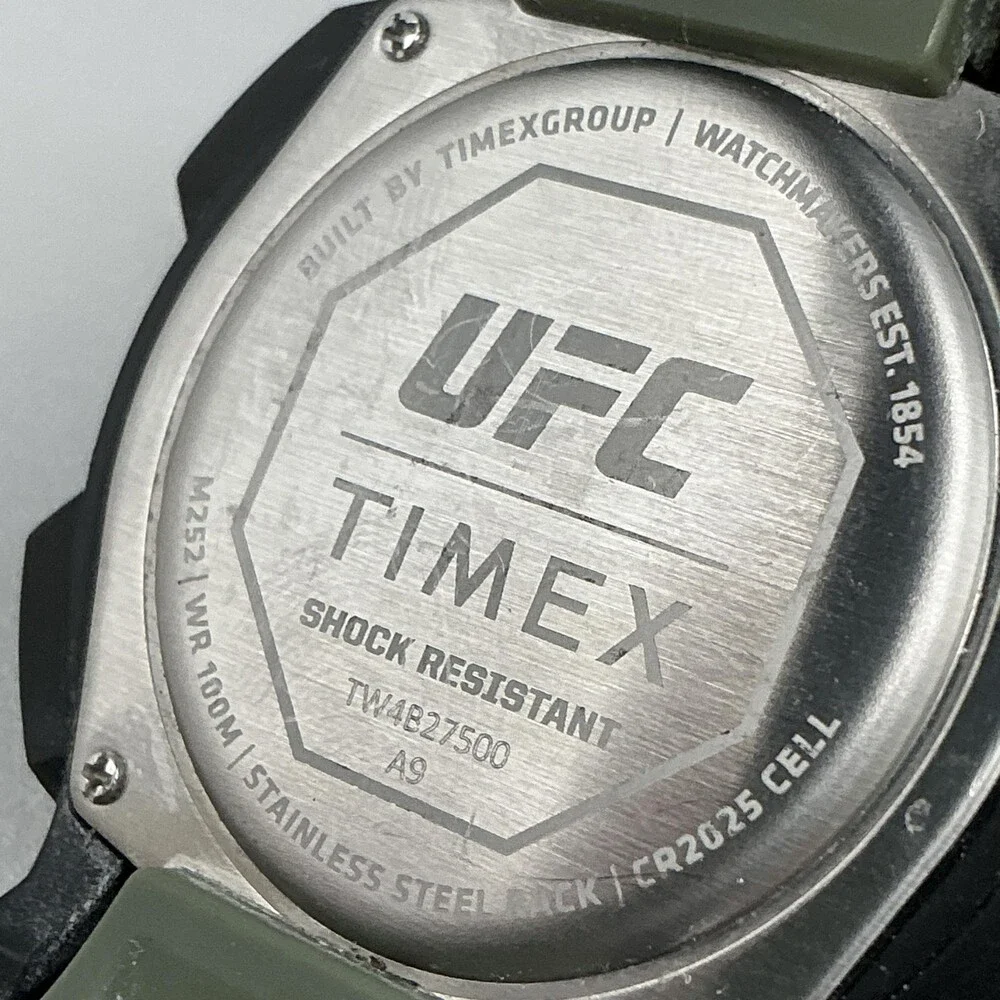 Timex UFC TW4B27500 Mens Watch 45mm Digital Shock Gray Camo Green Resin 100M